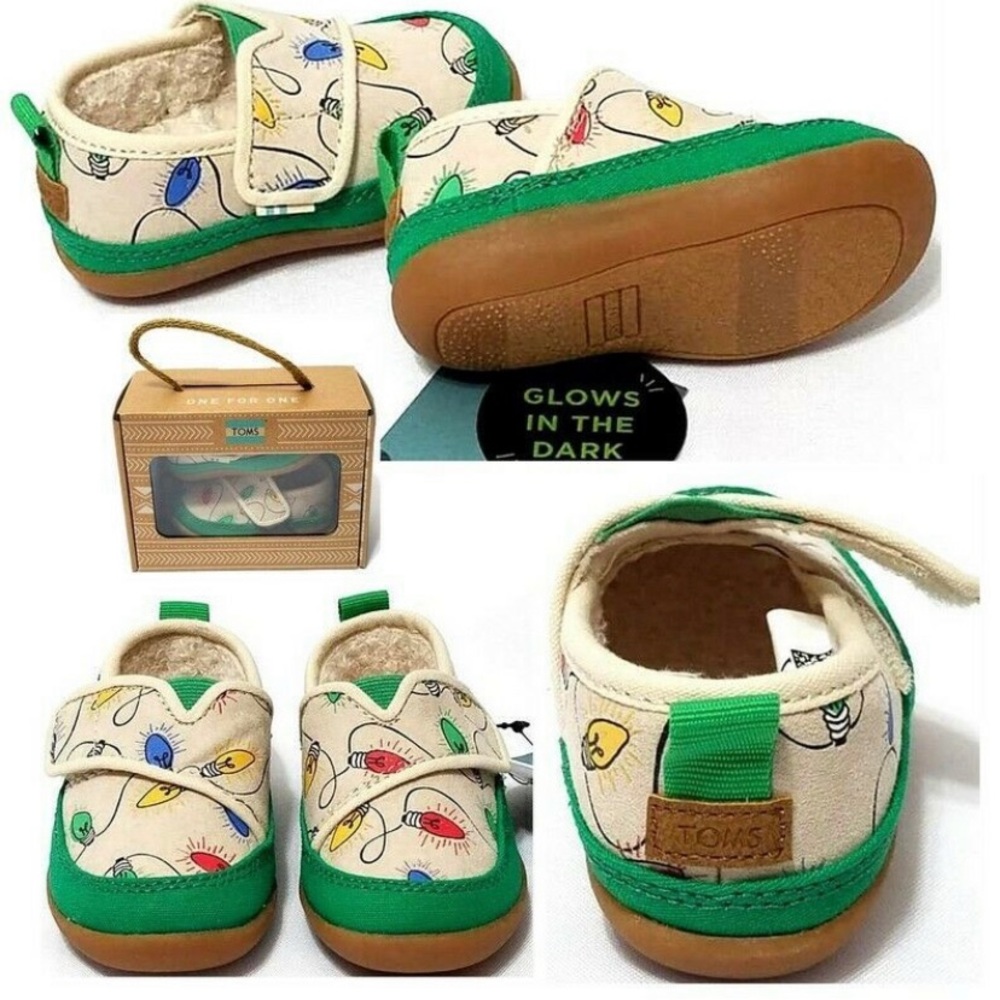 Toddler toms glow dark slippers lights unisex 8T